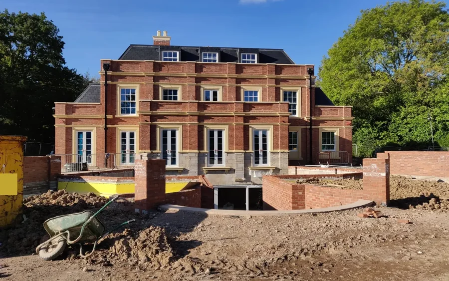 Completed new-build country house near Lapworth, Warwickshire, construction-managed by AXIOS from groundworks to handover